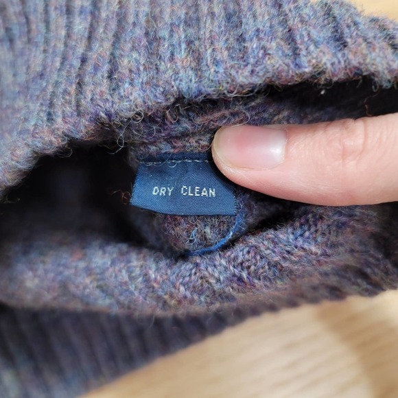 Vintage Men's Polo Ralph Lauren Wool Collared Neck Buttoned Sweater Marled Knit - Picture 7 of 8